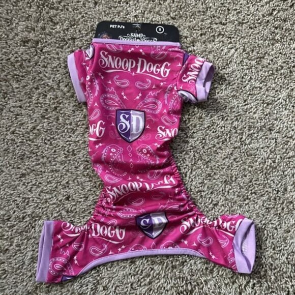 Snoop Doggie Doggs Pet Dog Pajamas Pink PJ's Size Small Jammies - Picture 1 of 9